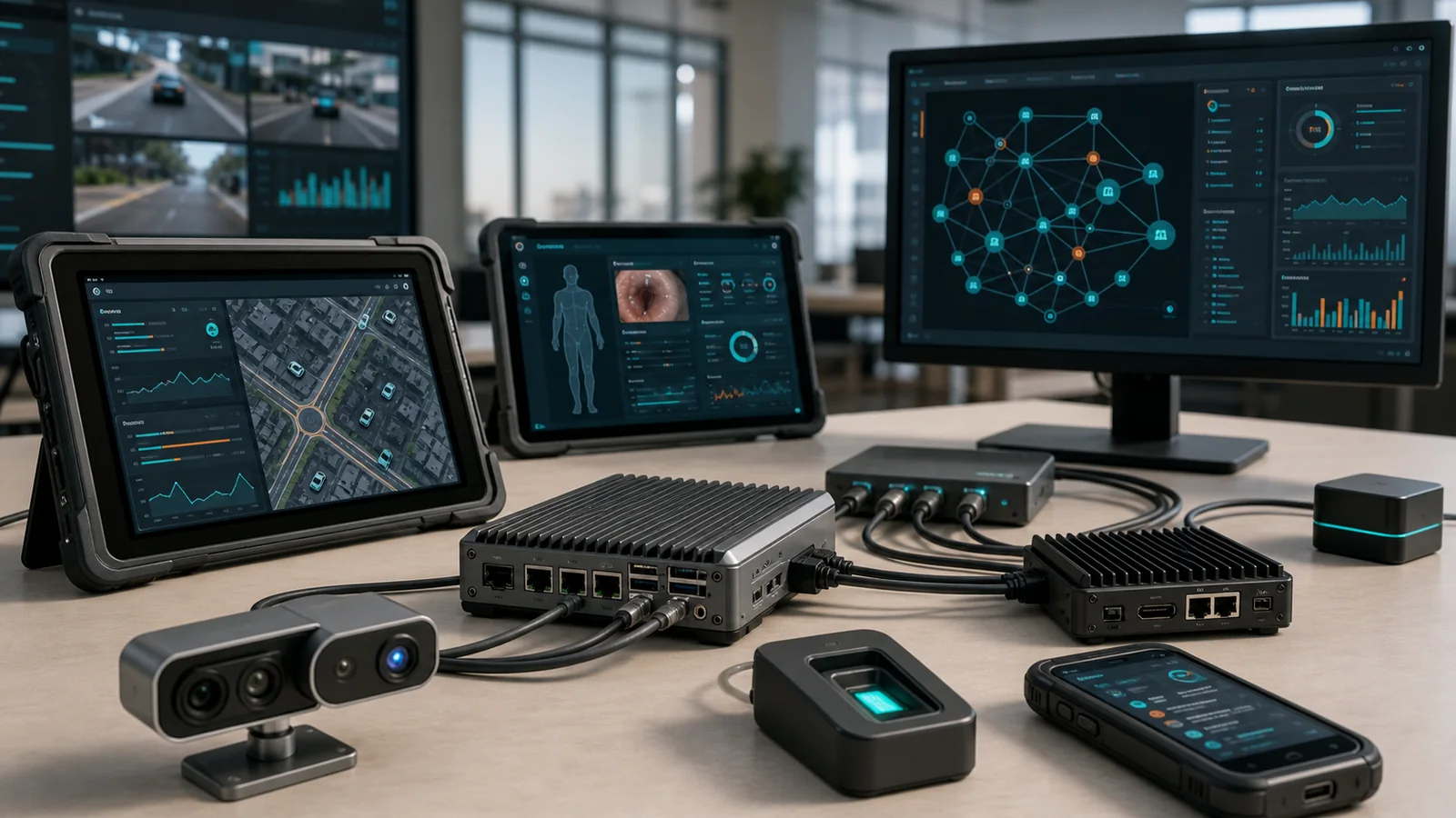 Suite of specialised AI services across edge devices, dashboards, sensors and operator consoles