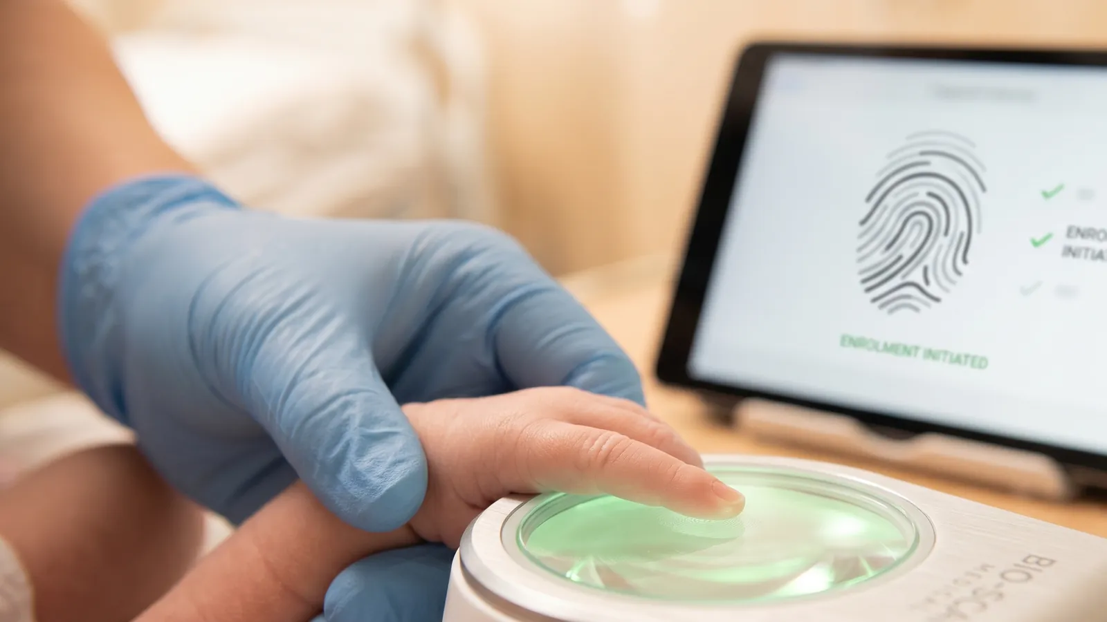 Infant fingerprint capture